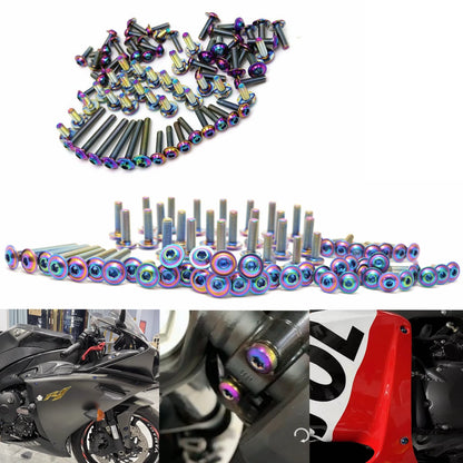 10Pcs Motorcycle Bolts Screw Titanium M5 M6 Torx Head 20mm 16mm Fixing
