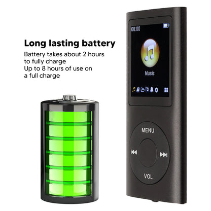 1.8" LCD MP3 Music Player Slim Portable Lossless Sound Multi-Function