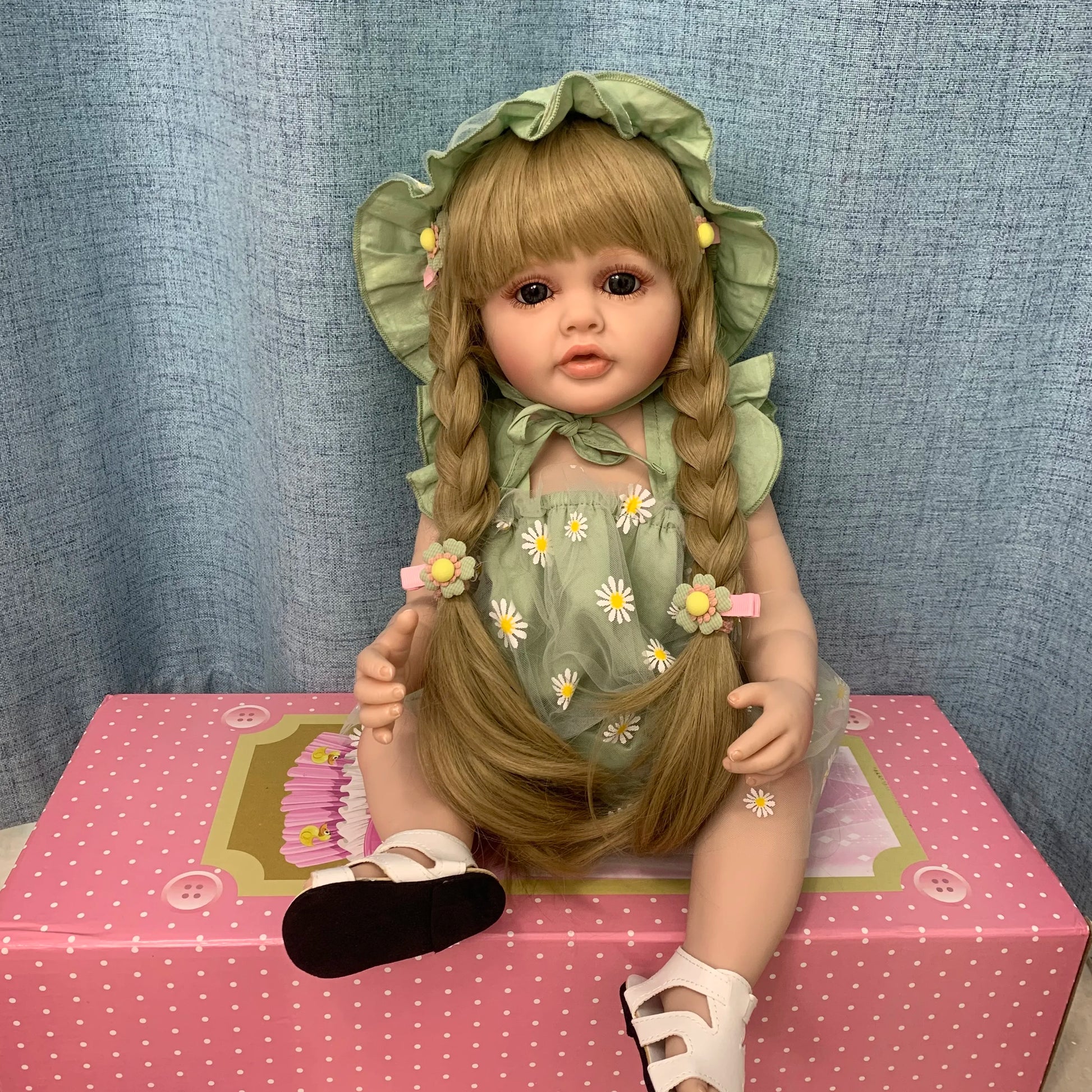BZDOLL 55 CM 22 Inch Soft Silicone Reborn Baby Bath Doll Toy Realistic Princess Toddler Beautiful Bebe Girl-EXPROTAS