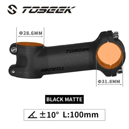 TOSEEK Carbon MTB Handlebar Stem 31.8mm 10/17/25/35 Degree Bike Stem