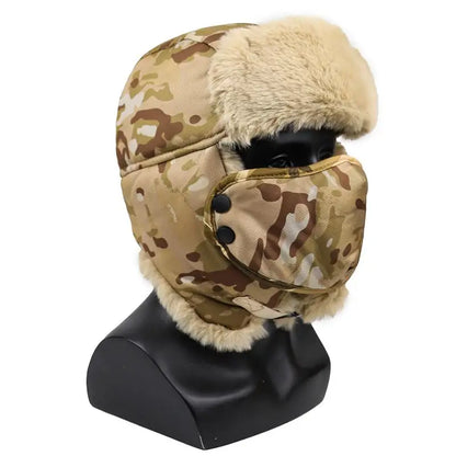 Outdoor Cycling Winter Hat for Men Women Thick Warm Windproof Snow Cap