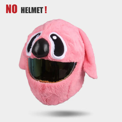 Protection Headgear Cover Plush Helmet for Motorcycle Full Face Cartoon