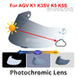 Photochromic Visor for AGV K1 K3SV K5 K5S Helmet Shield Auto Tint Lens
