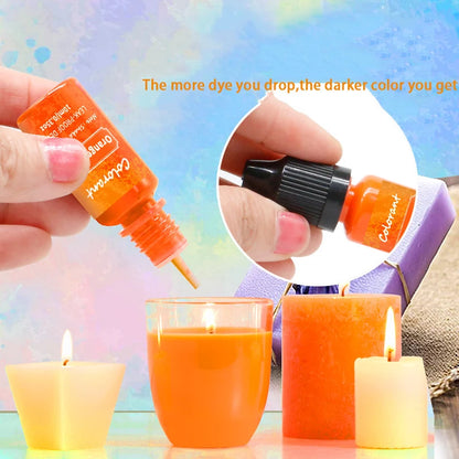 Soy Wax Candle Dye Liquid Pigments 24 Colours for Candle Making Supplies