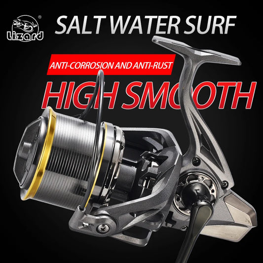 Big Surf Spinning Reel 14000 Lizard Deep Spool Sea Rod Carp Long Cast Reel