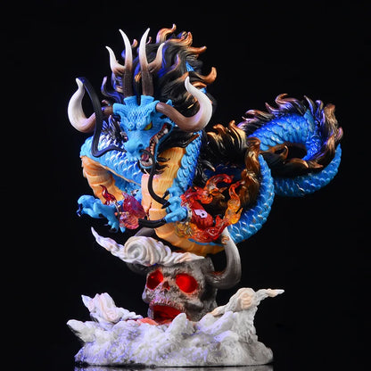 22cm One Piece Anime Figure GK Kaido Dragon Form Four Emperors With Lamp PVC Action Figure Model Dolls Antistress Toy For Gift-EXPROTAS