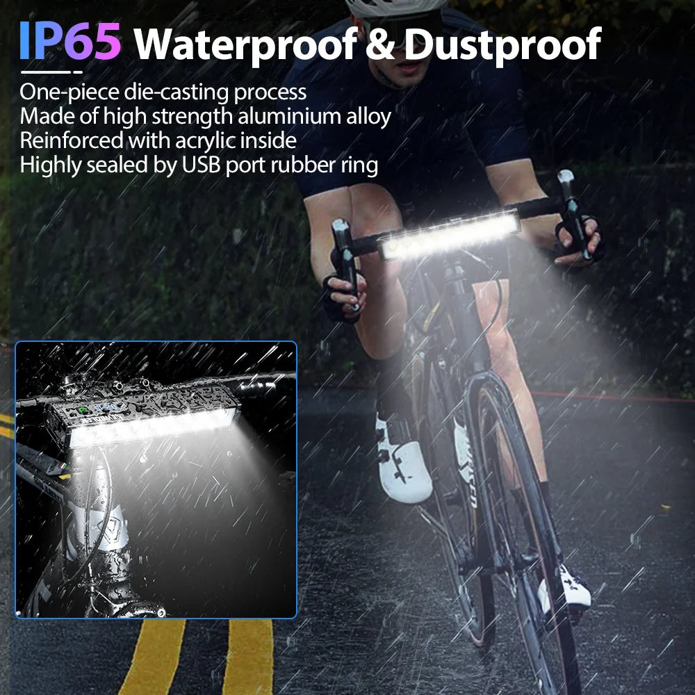 NEWBOLER Bicycle Front Headlight 10000 Lumen 10000mAh USB Rechargeable MTB Road - EXPROTAS