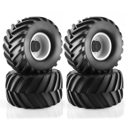 4pcs Wheel Rims & Rubber Tires for 1/10 RC Monster Truck Tamiya HSP HPI Kyosho