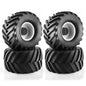 4pcs Wheel Rims & Rubber Tires for 1/10 RC Monster Truck Tamiya HSP HPI Kyosho