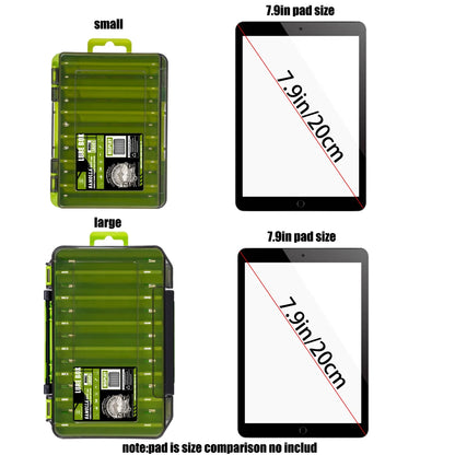 Samolla Tackle Box Double-Sided Compact Fishing Storage for Lures & Baits