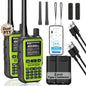 2 Pack Baofeng Walkie Talkie Mini Dual Band Radio 5W Bluetooth Type-C