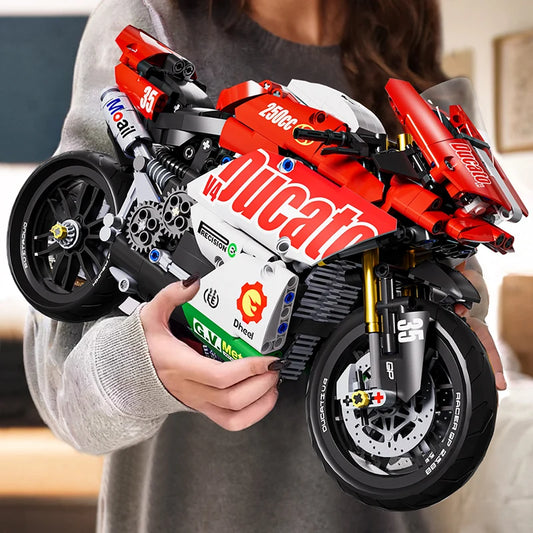Technic Series Motorcycle V4 Building Blocks Set Super Motorbike Model Kit Technical Racing Kids Assembled Toys Gifts For Boys-EXPROTAS