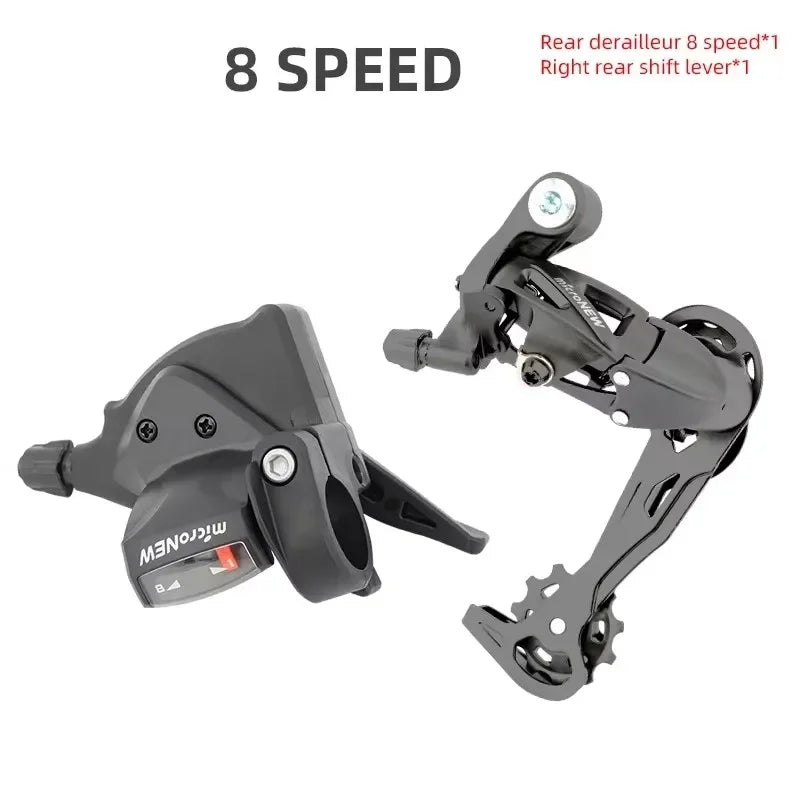 MicroNEW Mountain Bike Rear Derailleur 3x7 3x8 3x9 3x10 3x11 Speed with Internal Shift Cable MTB Bicycle Front Shifter