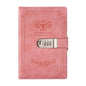 A5 Retro Password Book with Lock 200 Pages Diary Notepad Journal Ledger