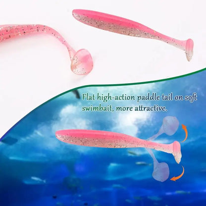 15PC Soft Fishing Lures with Jig Head Hook for Freshwater & Saltwater Bait