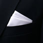 Mens Pocket Square Handkerchief Solid Satin Wedding Accessories