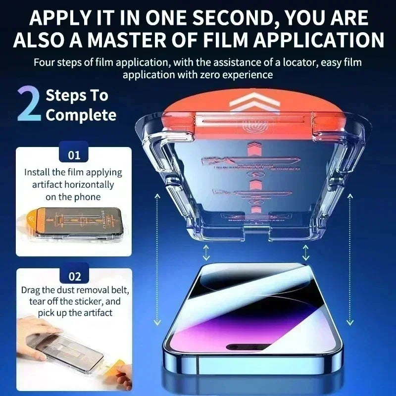 Screen Protector for iPhone 14 15 16 17 18 Pro Max Easy Install Glass