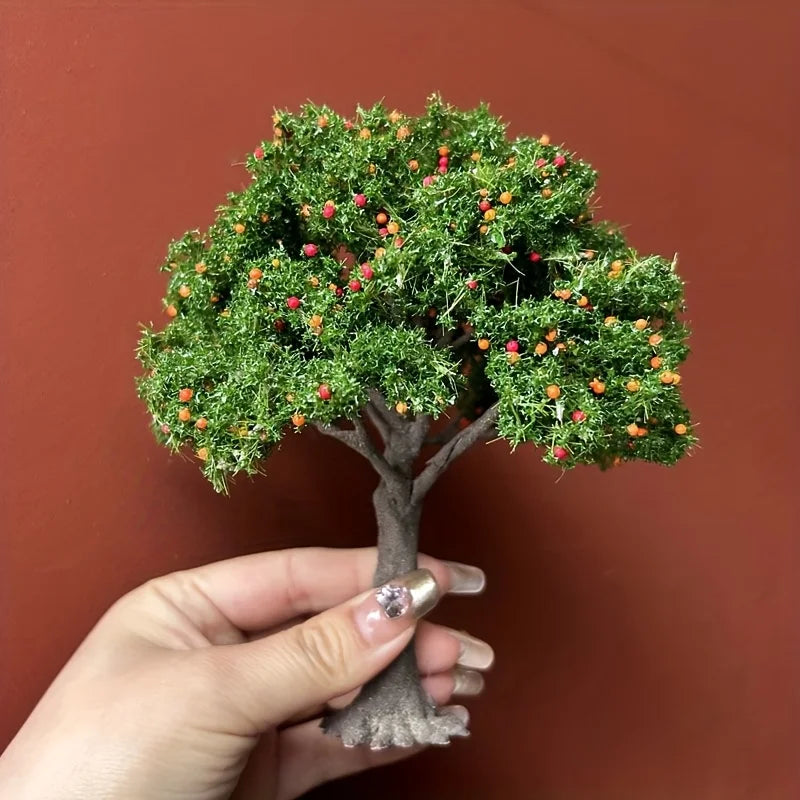 1pc Realistic Fruit Tree Miniature Trees Model Decoration for Sand Table