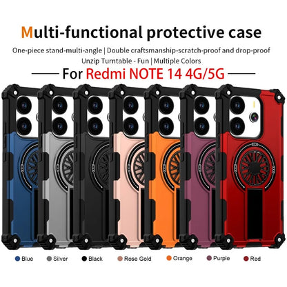 Redmi Note 14 4G 5G Pro Plus Magnetic Stand Armour Shockproof Hard Case