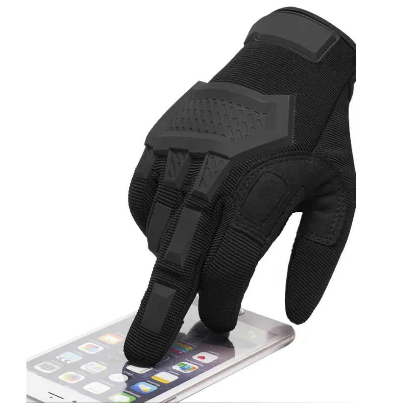 Tactical Screen Motorcycle Gloves Full Finger Breathable Knuckle Protection
