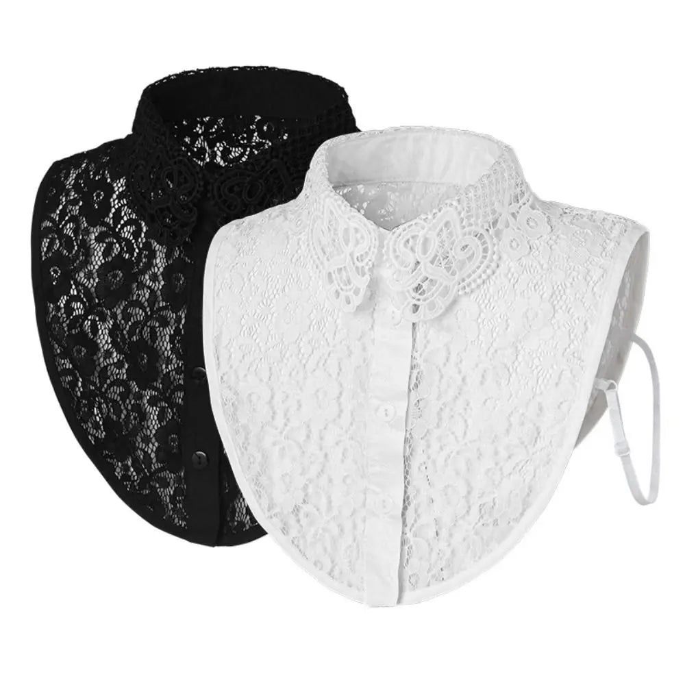 Shawl Wrap Lace Fake Collar Detachable Women Girls Lapel Half Shirt