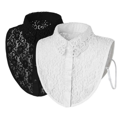 Shawl Wrap Lace Fake Collar Detachable Women Girls Lapel Half Shirt