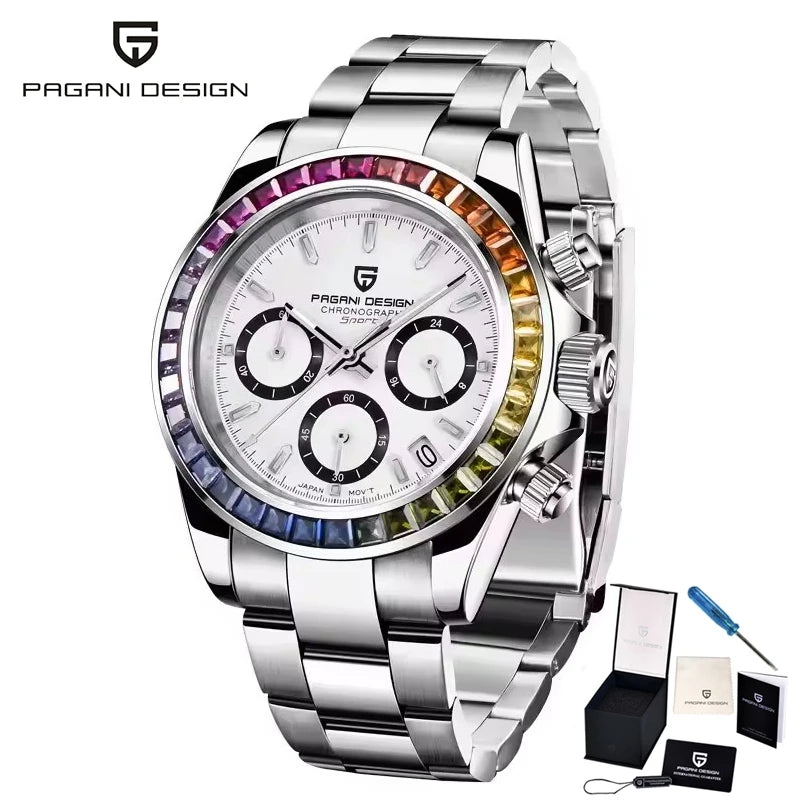 PAGANI Design Men’s Quartz Chronograph Watch VK63 Luxury Business 2024 Wristwatch