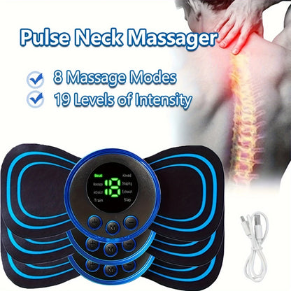 Neck Massage Massager Electric Muscle Pain Relief 4Pcs 19 Levels Vibration
