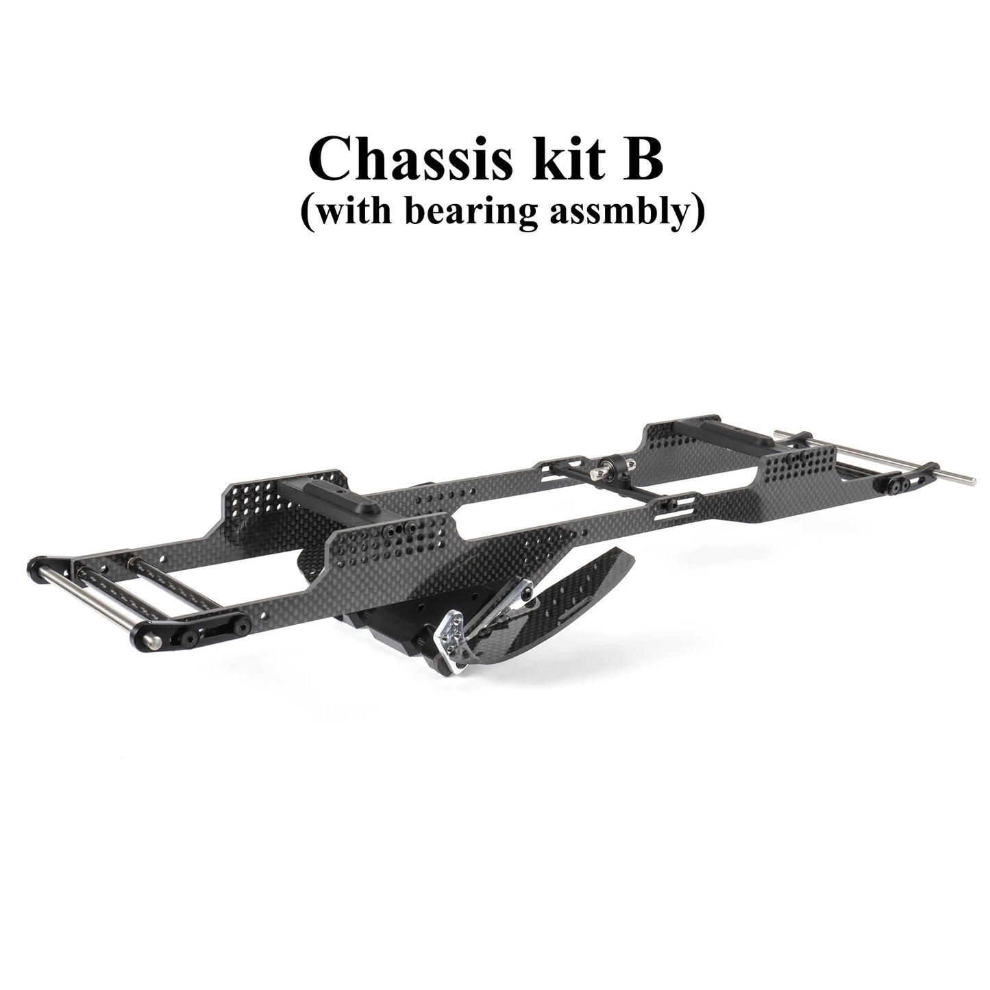 Carbon LCG Chassis Kit Delrin Skid Plate 1/10 RC Crawler Capra SCX10 II Comp
