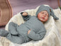 48cm Loulou Twins Reborn Baby Dolls Painted Hair Bebe Doll Set