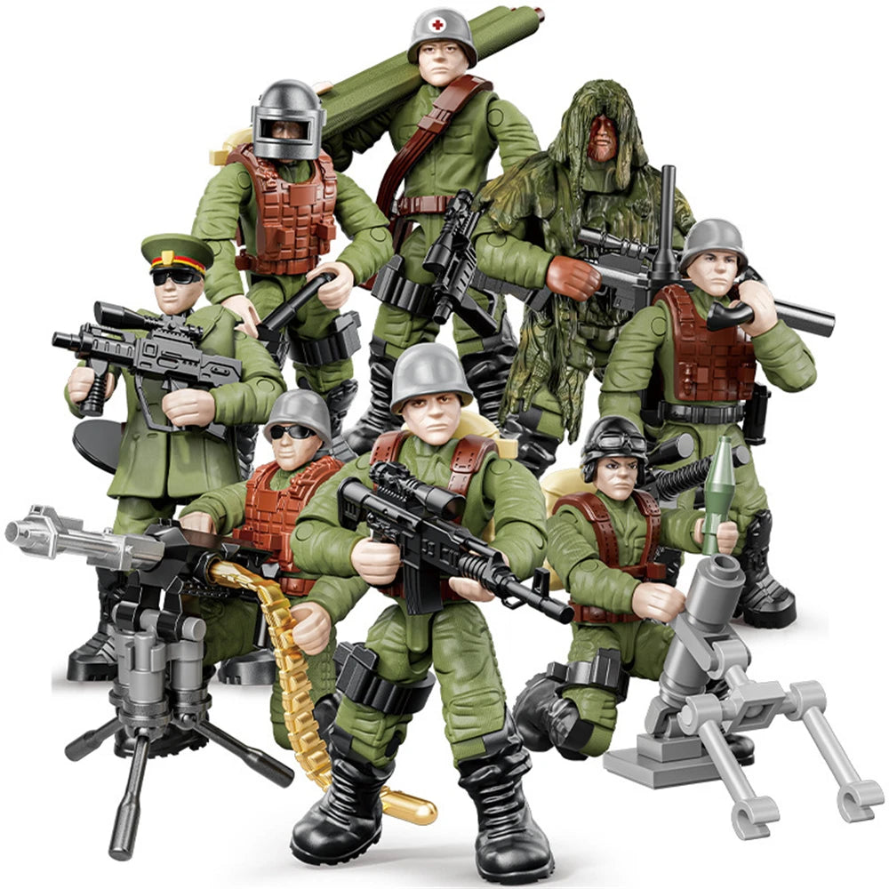 World War Building Blocks Military Soldiers Toy Figures Army Set