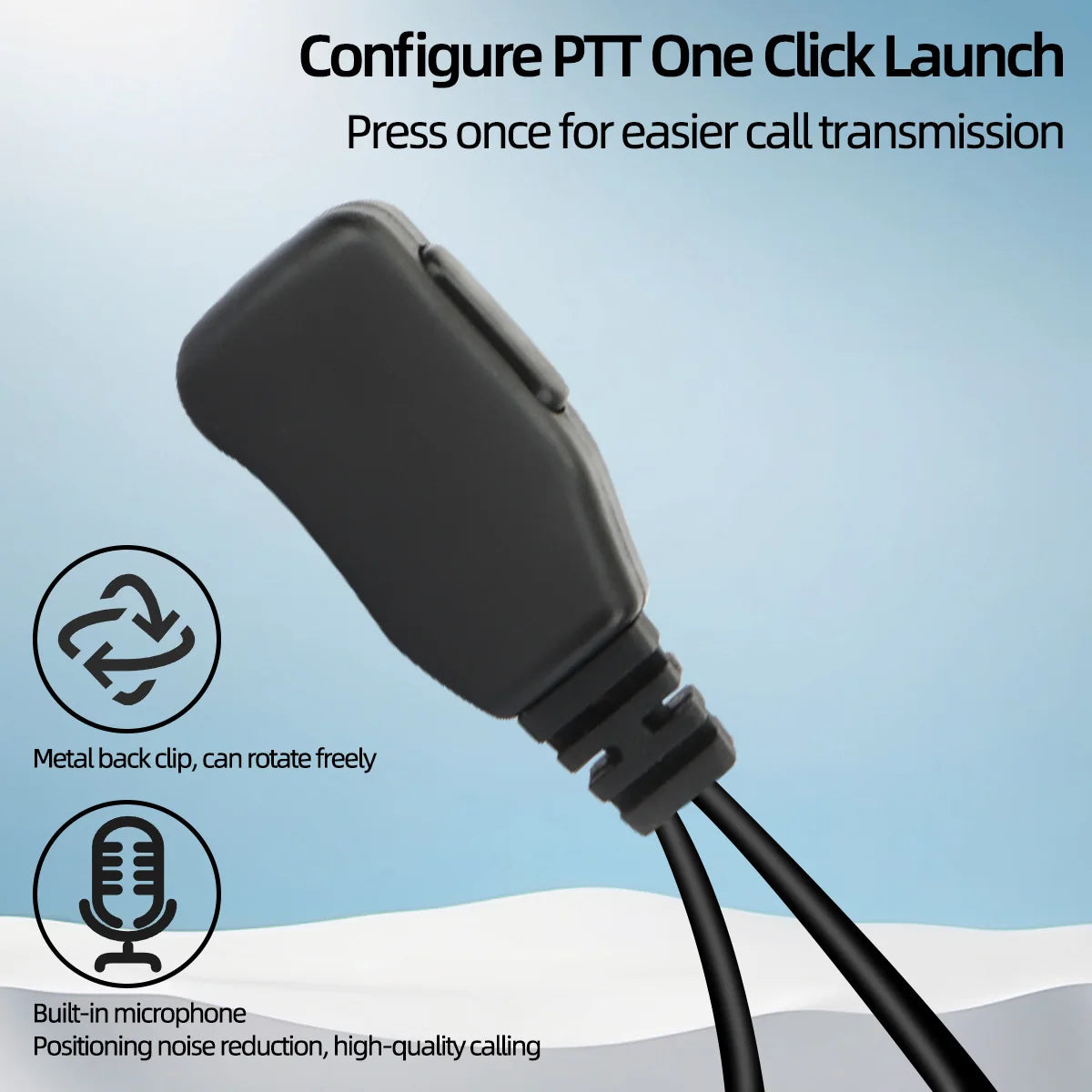 ABBREE Walkie Talkie Headset 4G PTT MIC Type-C for GP-268 GP-298 Zello