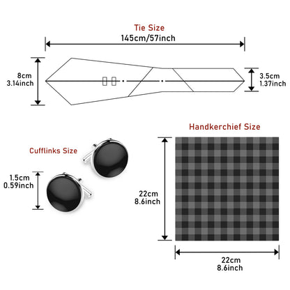 EXPROTAS Tie Pocket Square 8cm Wedding Formal Men’s Accessories