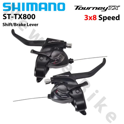 Shimano 3x8 Speed Shifter Lever Set Compatible with Shimano Tourney ST-TX800