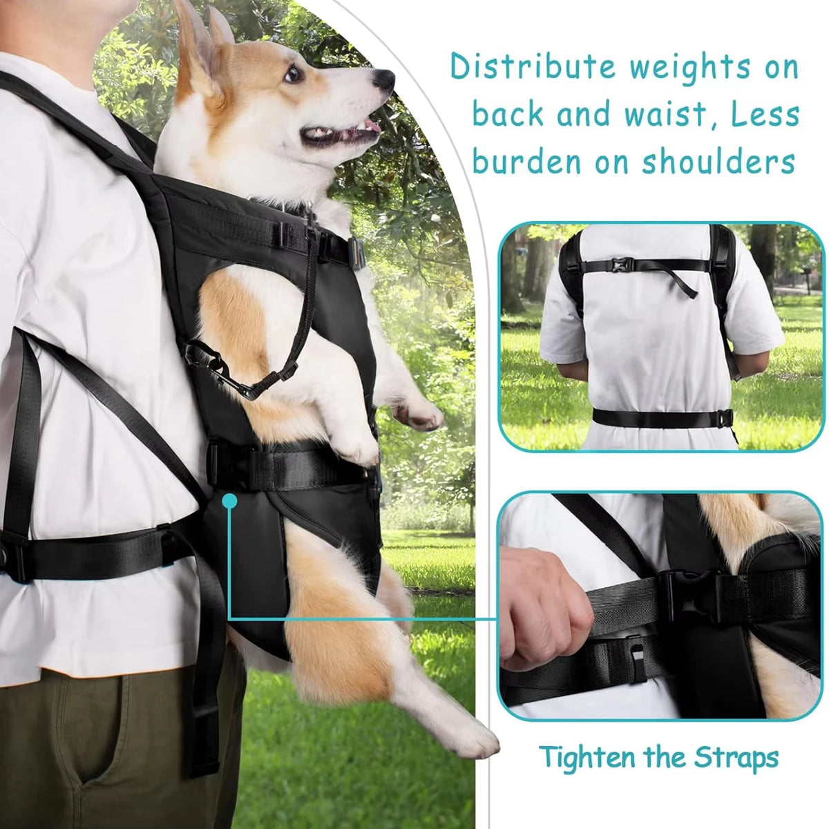 Pet Front Dog Carrier Backpack Adjustable Travel Mesh Bag Small Dogs