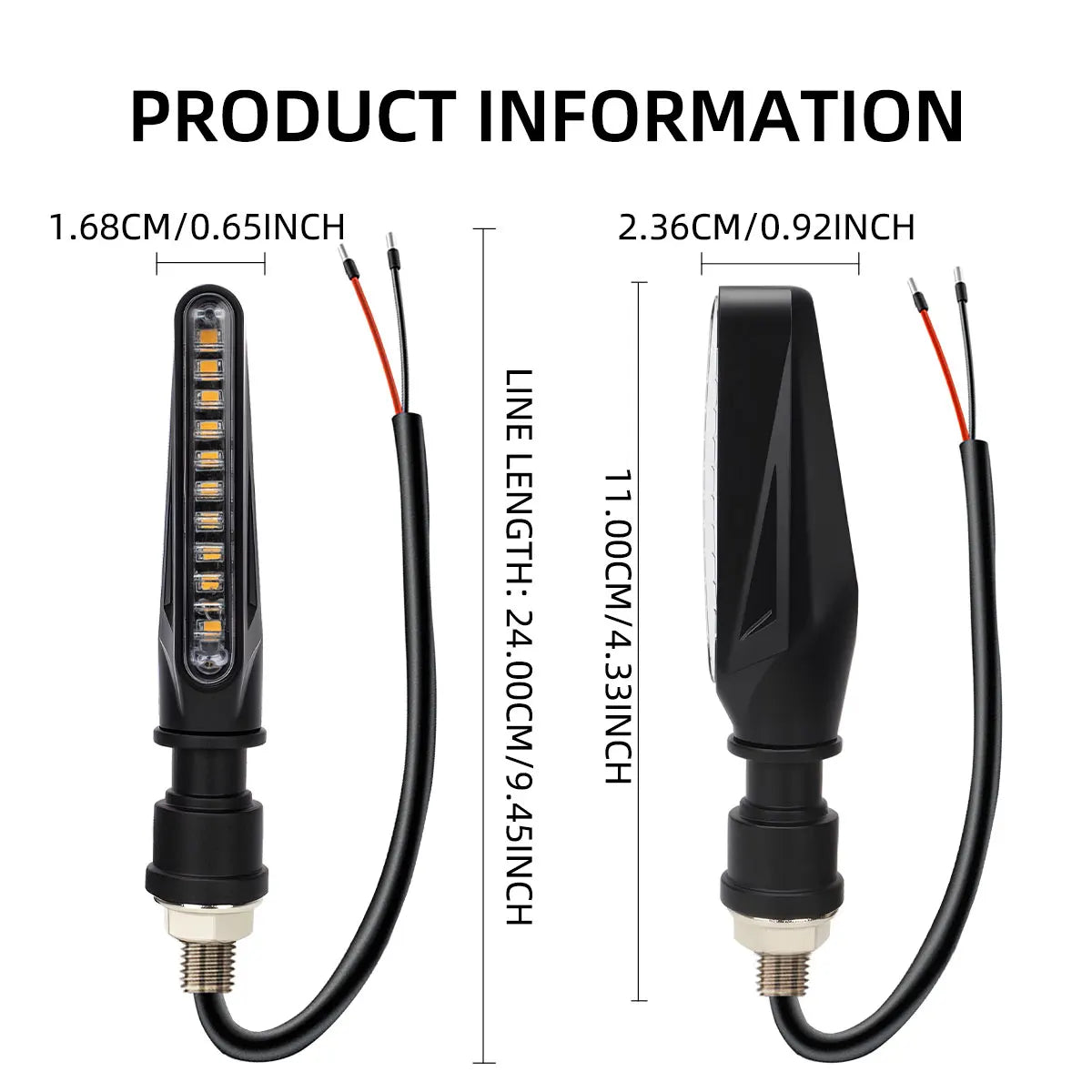 2Pcs/4Pcs Turn Signal Light Motorcycle LED Indicators Universal Amber Lamp
