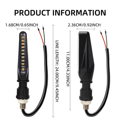 2Pcs/4Pcs Turn Signal Light Motorcycle LED Indicators Universal Amber Lamp
