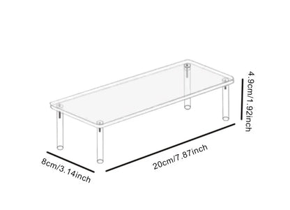 Acrylic Display Stand 1-4 Tier Transparent Shelf for Cupcake Perfume Doll
