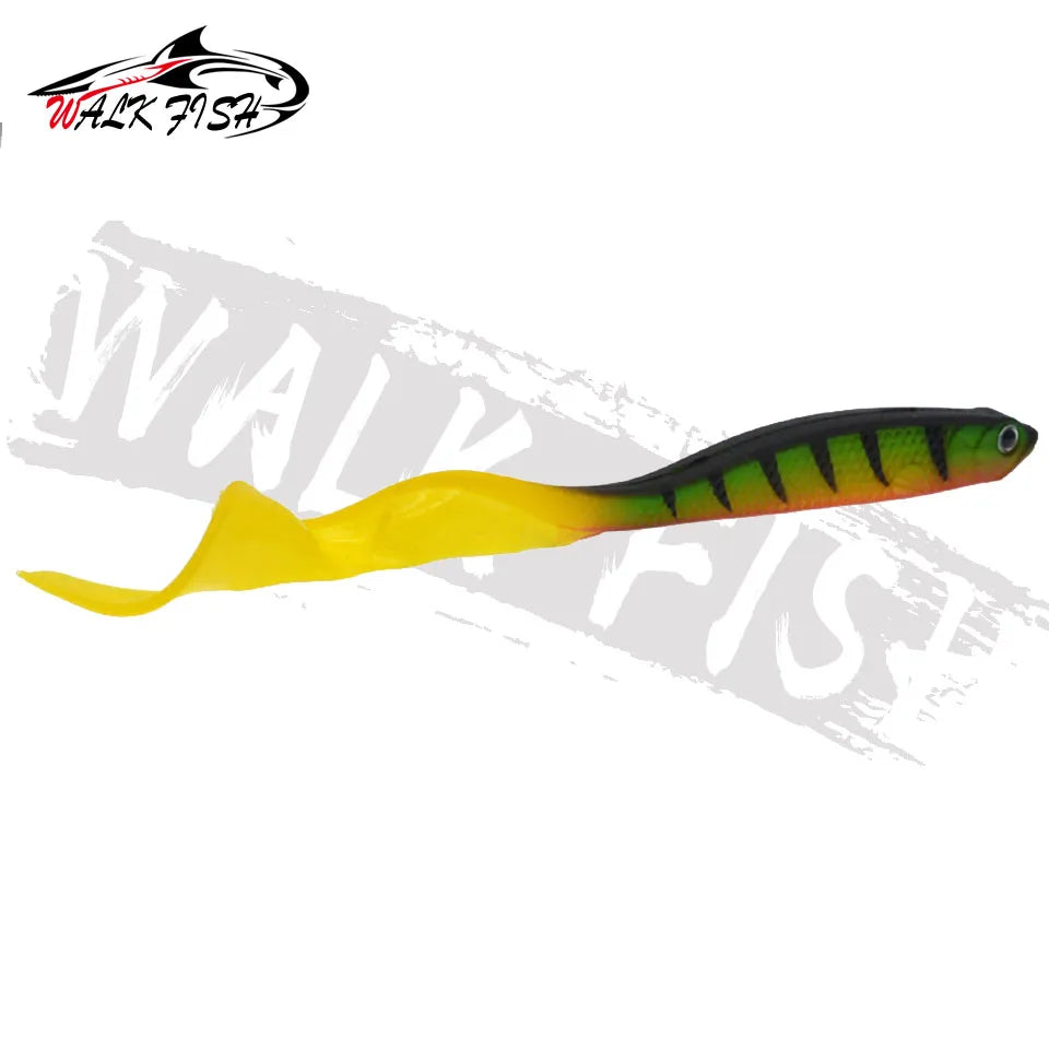 4PCS Fishing Lure Jigging Soft Baits 12.5cm 5.5g Hooks for Bass Pike