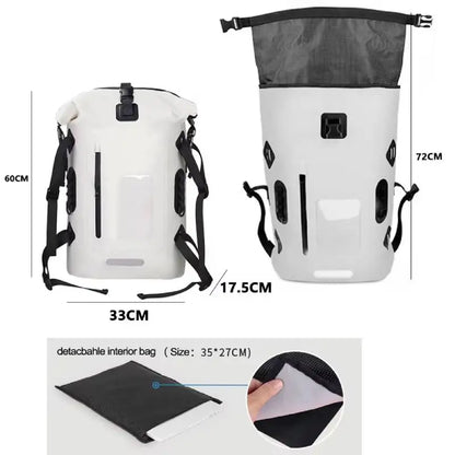 30L Waterproof Dry Bag Backpack Fishing Kayak Raft Swim Trek Gear