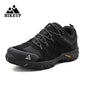 HIKEUP Men's Suede Leather Hiking Shoes Outdoor Trekking Walking Hunting Tactical Sneakers Wear-resistant