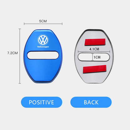 4Pcs Car Door Lock Cover Protective Buckle Sticker for VW Golf MK6
