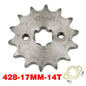 Chain 428# 17mm 20MM 10t 11T 12t 13T 14T 15t 16t 17T 18t 19T Motorcycle Sprocket