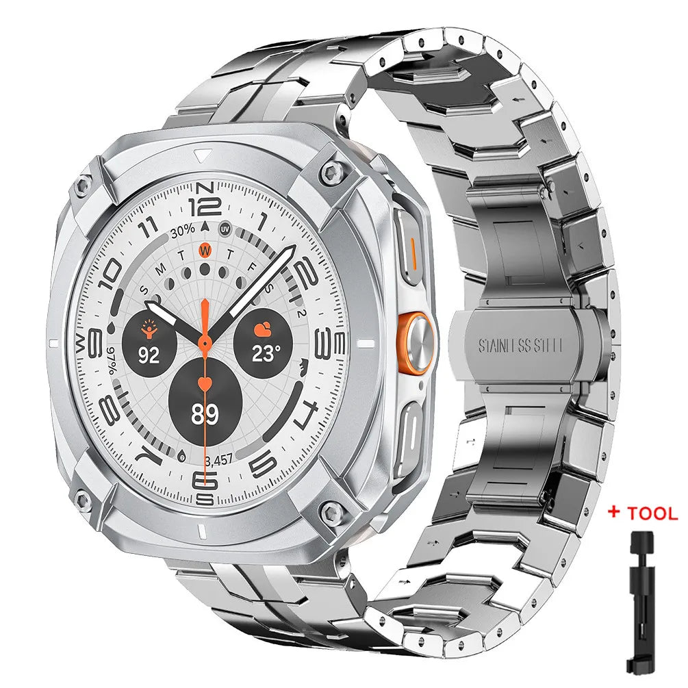 Watch Strap for Samsung Galaxy Ultra 47mm Metal Band Case Luxury
