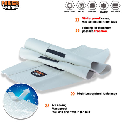 Powerzone Universal Seat Cover Soft Waterproof Non-slip Ribbed Motorcycle Seat Cover For SXF EXC KXF CRF YZF WR TC TE - EXPROTAS