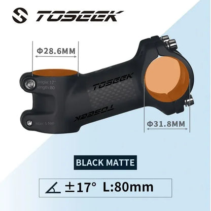 31.8mm MTB Handlebar Stem TOSEEK Carbon Aluminium Bike Stem 10-35 Degree