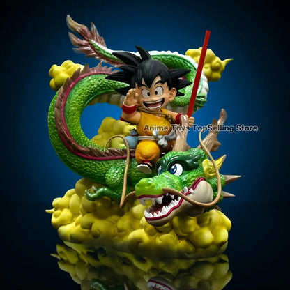 15cm Dragon Ball Goku with Dragon PVC Action Figure Anime Model Collectible Toy