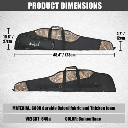Rifle Case Tactical Waterproof Padded Double Backpack Gun Bag for Outdoors