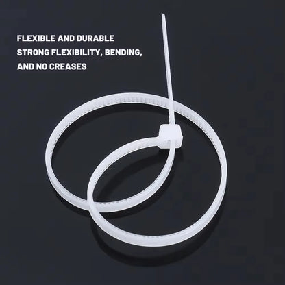 100Pcs Nylon Cable Ties Self-locking Fastening Straps for Home Office
