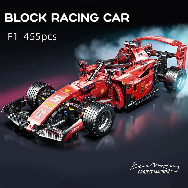 455Pcs F1 Building Blocks Car Model MOC Toy Construction Set for Children